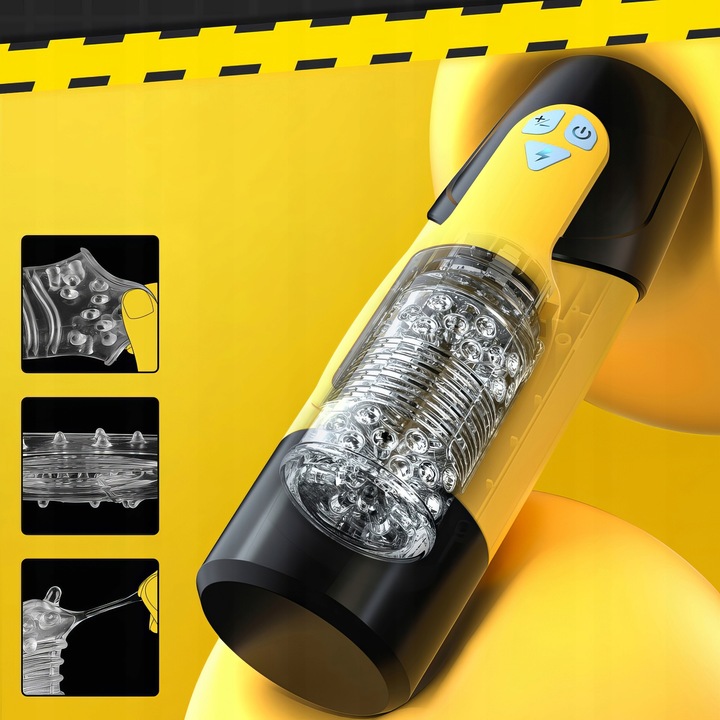 AUTOMATYCZNY MASTURBATOR MĘSKI RUCH POSUWISTY I OBROTOWY INTYMNE SPEŁNIENIE