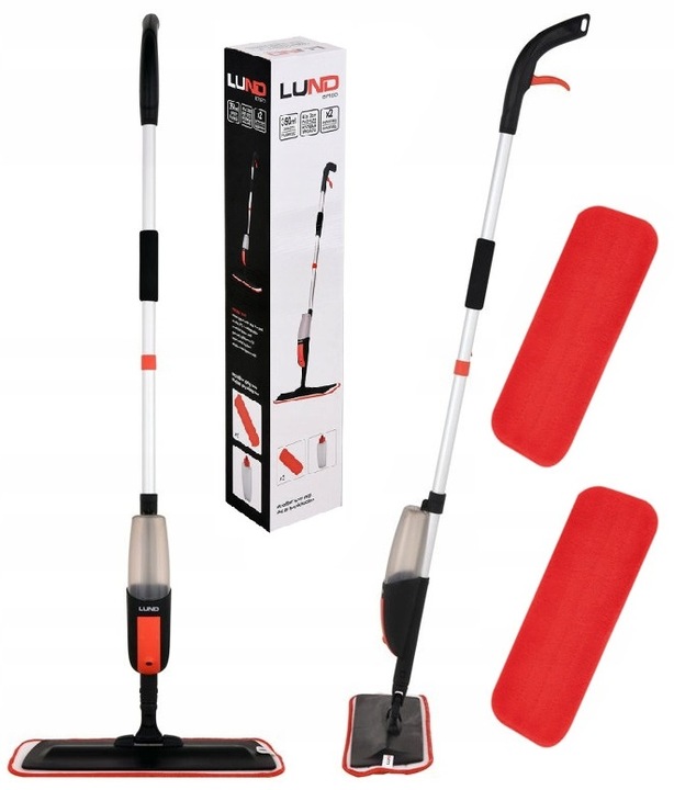 LUND MOP ZE SPRYSKIWACZEM SKŁADANY 2 X DODATKOWE NAKŁADKI MIKROFIBRA 67160