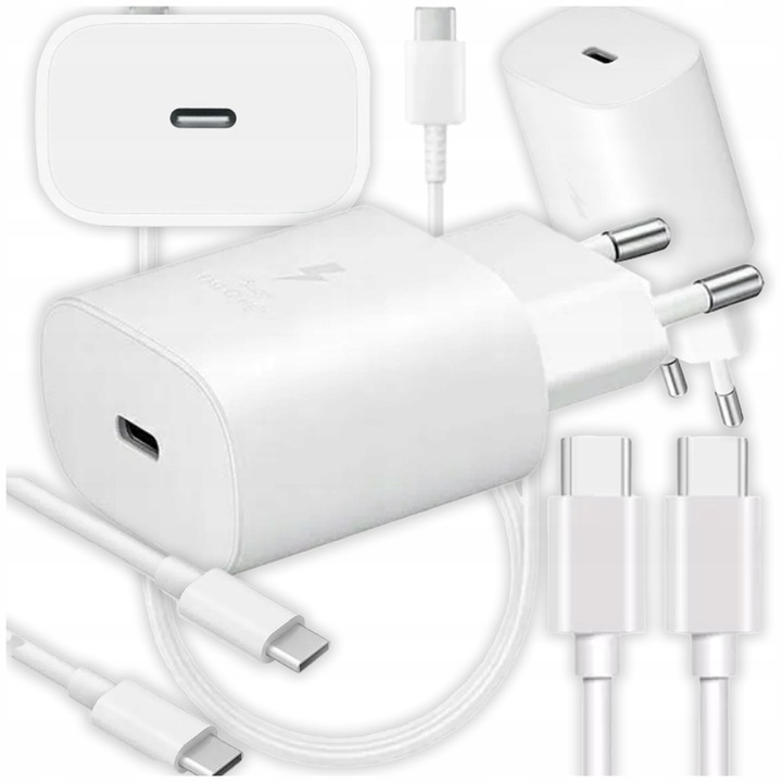 ZESTAW | SZYBKA ŁADOWARKA SIECIOWA USB TYPE-C + KABEL TYPE C | PD20W 3000mA