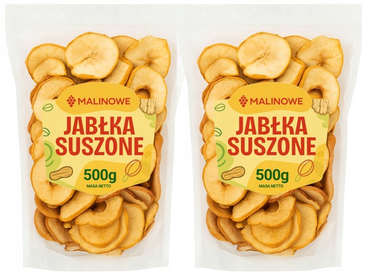 JABŁKA SUSZONE 1kg CHIPSY JABŁKOWE DOSKONAŁE JAKOŚĆ PREMIUM