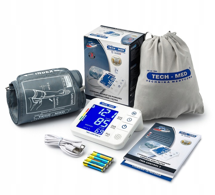 CIŚNIENIOMIERZ NARAMIENNY arytmia MÓWI PO POLSKU automatyczny USB TECH-MED