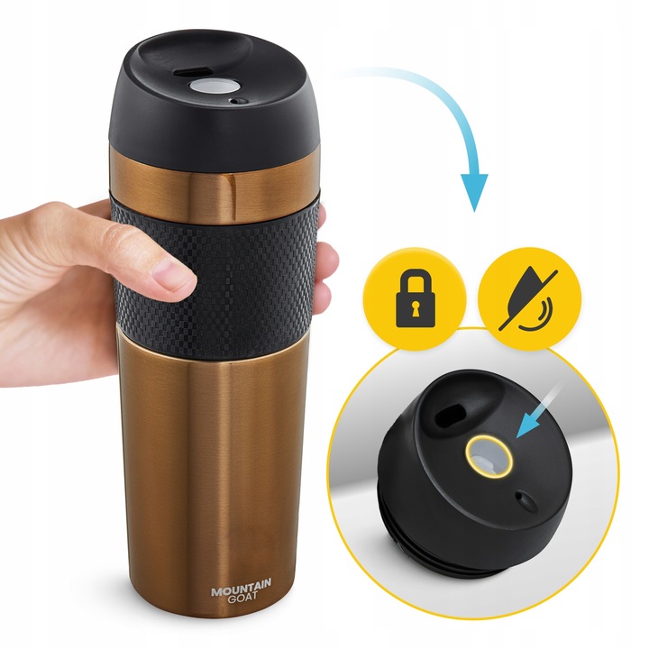 KUBEK TERMICZNY TERMOS GORĄCE NAPOJE DO 12H-24H KAWA HERBATA SZCZELNY 450ml