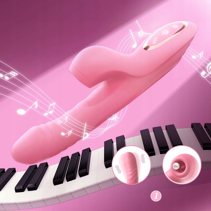 wibrator damski do lechtaczki z funkcją lizania ssania i pchania 10wibracji