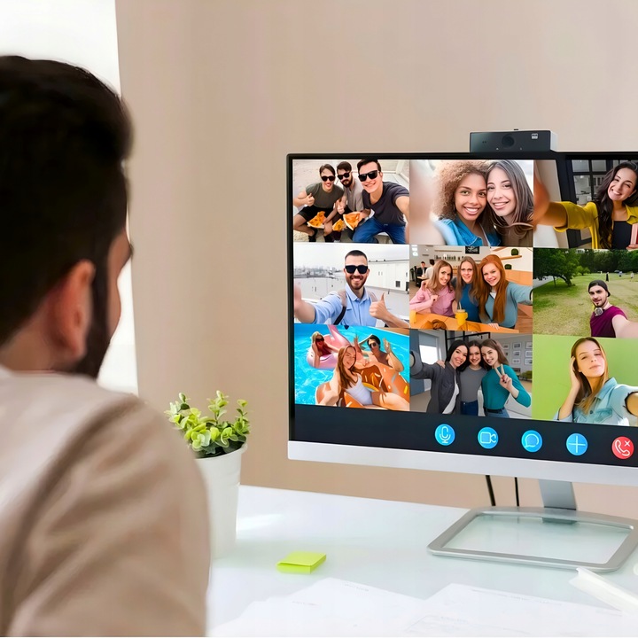 KAMERA INTERNETOWA KAMERKA PRO 2K FULL HD MIKROFONEM WEBCAM USB DO LAPTOPA