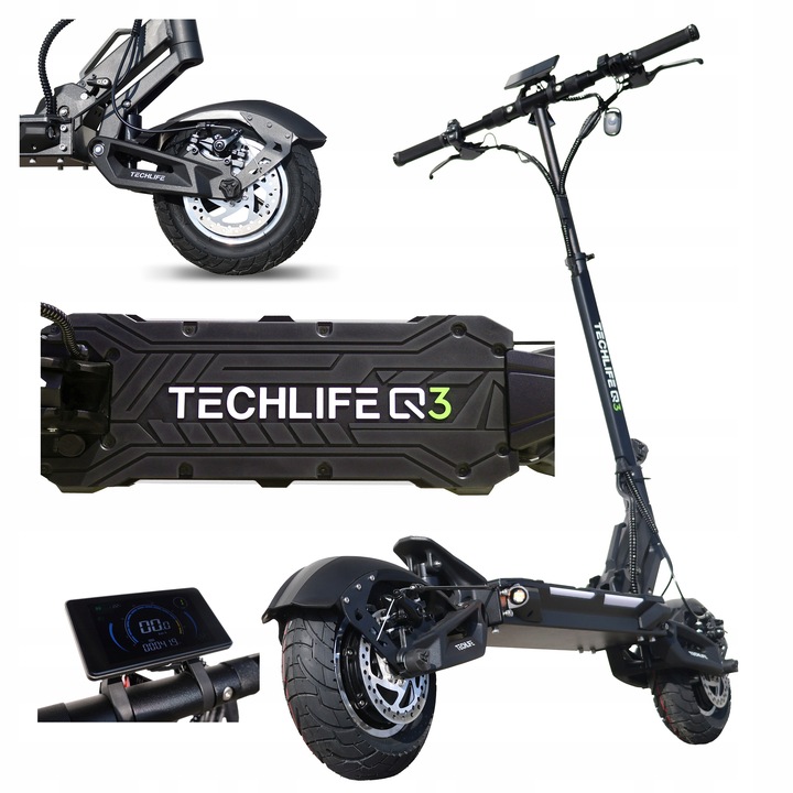 HULAJNOGA ELEKTRYCZNA TECHLIFE Q3 Z KONTROLĄ RODZIELSKĄ 1365W kukirin