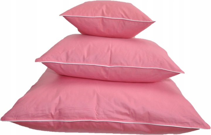 PODUSZKA 40X40 JASIEK Z PIERZA DARTEGO I PUCHU POLSKIE PIERZE I PUCH RÓŻOWA