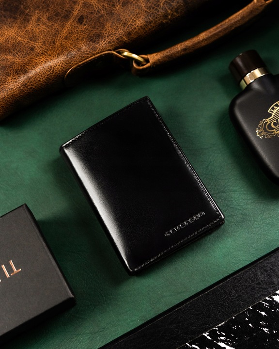 PETERSON portfel skórzany męski RFID antykradzieżowy skóra