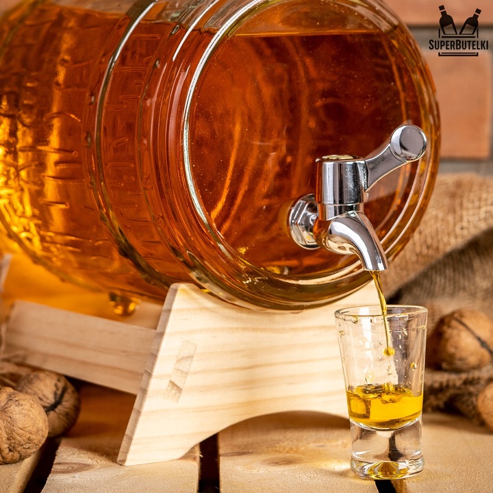 BECZKA SZKLANA 3L BECZUŁKA ANTAŁEK NA NAPOJE LEMONIADĘ WÓDKĘ WINO BIMBER