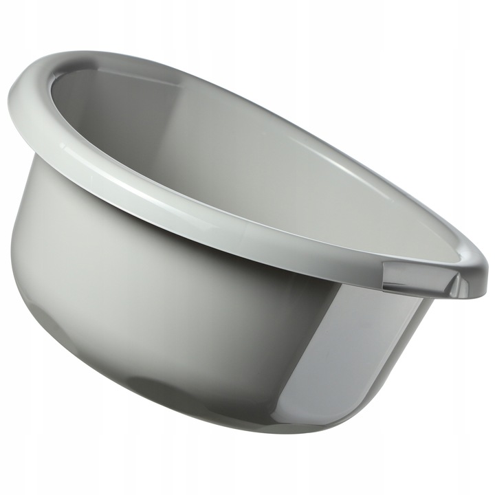 MISKA PLASTIKOWA NA PRANIE 30L DUŻA MIEDNICA OKRĄGŁA SOLIDNA SZARA