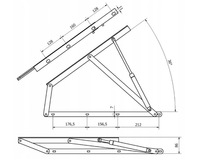 PODNOSZONY STELAŻ DO ŁÓŻKA 160X200 GĘSTY 48 LISTEW METALOWY AUTOMAT