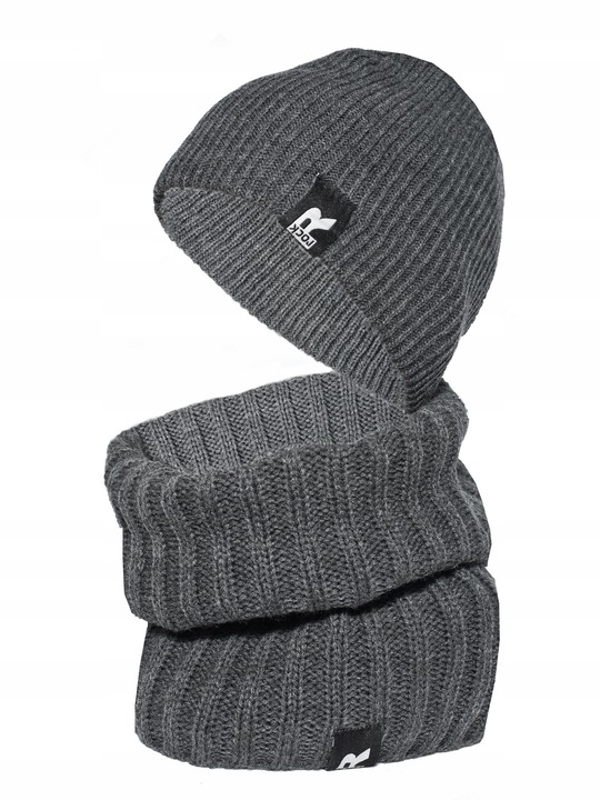 MĘSKI KOMPLET CZAPKA + KOMIN + RĘKAWICZKI DOTYKOWE