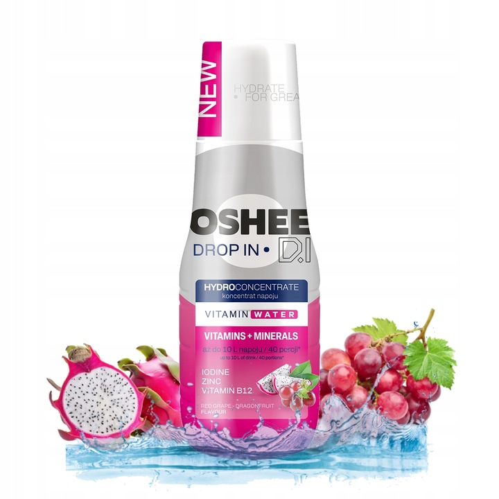 OSHEE Drop In Hydrokoncentrat witaminy i minerały 500 ml = 10 l