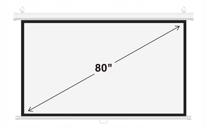 CAMROCK MATTE EKRAN PROJEKCYJNY 80 CALI DO PROJEKTORA RZUTNIKA BIAŁY