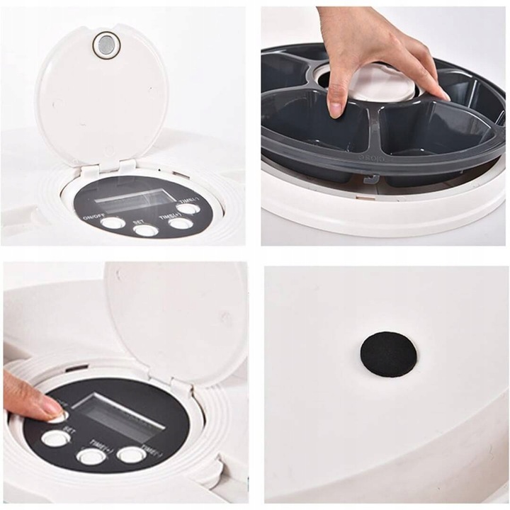 Automatyczny Podajnik Dozownik Karmy Dla Psa I Kota Miska Timer Czasowy