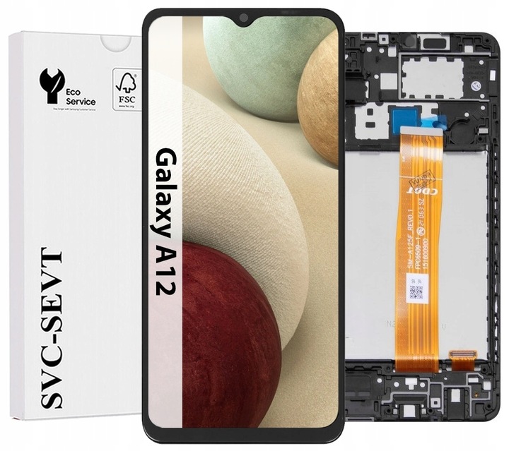 Wyświetlacz Do Samsung Galaxy A12 A125 A125F Ramka Oryginał LCD Ekran