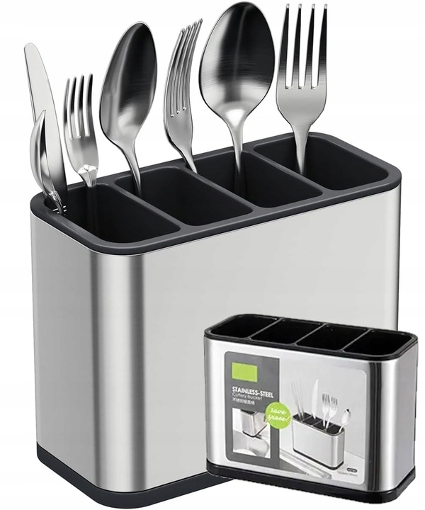 OCIEKACZ NA SZTUĆCE PRZYBORY SUSZARKA POJEMNIK ORGANIZER SREBRNY Z