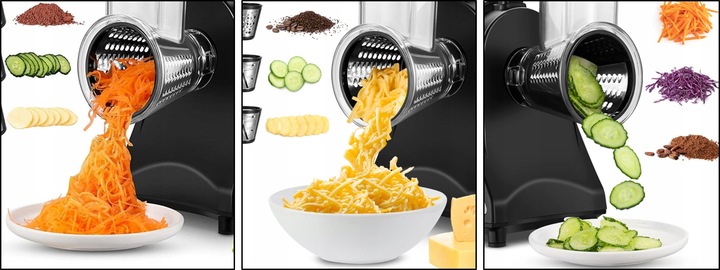 SZATKOWNICA ELEKTRYCZNA ROZDRABNIACZ DO WARZYW OWOCÓW 4 KOŃCÓWKI 200W