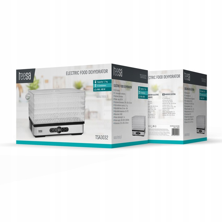 Suszarka do grzybów warzyw owoców 400W 5 sit wyświetlacz termoobieg