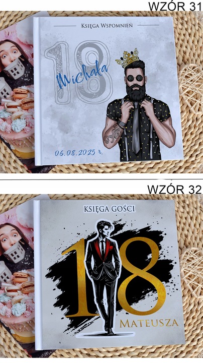 Księga gości karty białe na urodziny rocznice nietypowe okazje