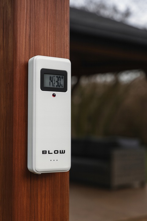 STACJA POGODY BEZPRZEWODOWA POGODOWA METEO TERMOMETR ZEGAR BUDZIK