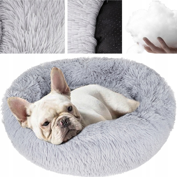 LEGOWISKO WŁOCHATE DLA PSA SZARE 22759