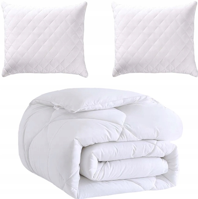 KOMPLET KOŁDRA CAŁOROCZNA ANTYALERGICZNA 160X200 + 2 PODUSZKI 70X80