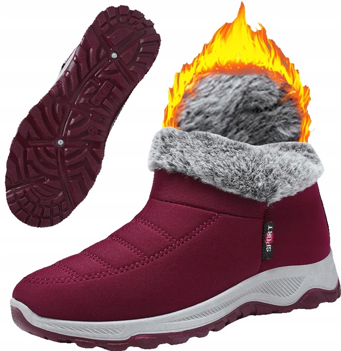 Moda lekkie ocieplane buty damska Sniegowce zimowe buty antypoślizgowy