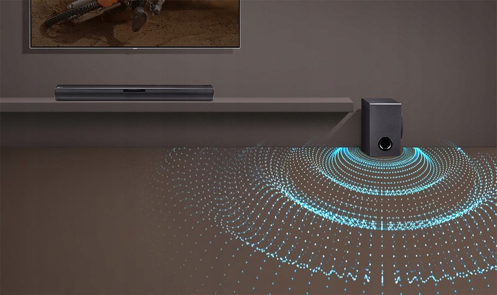 SOUNDBAR LG SQC4R 220W 4.1 BLUETOOTH USB TYLNE GŁOŚNIKI BEZPRZEWODOWY SUB