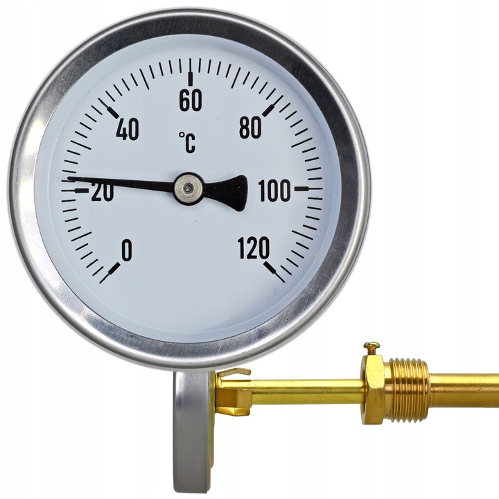 TERMOMETR Bimetaliczny DO WĘDZARNI Z OSŁONĄ 20CM