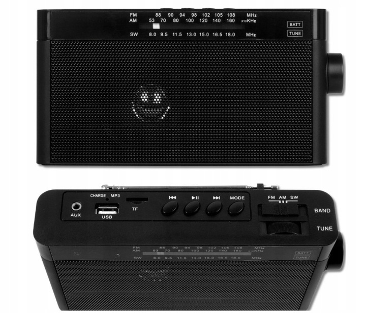 RADIO KUCHENNE DOMOWE PRZENOŚNE NA AKUMULATOR FM AM BLUETOOTH MICRO SD