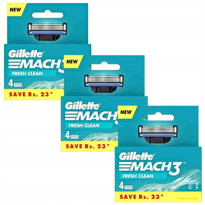 Gillette Mach 3 wkłady ostrza nożyki do maszynki do golenia Mach3 12 sztuk