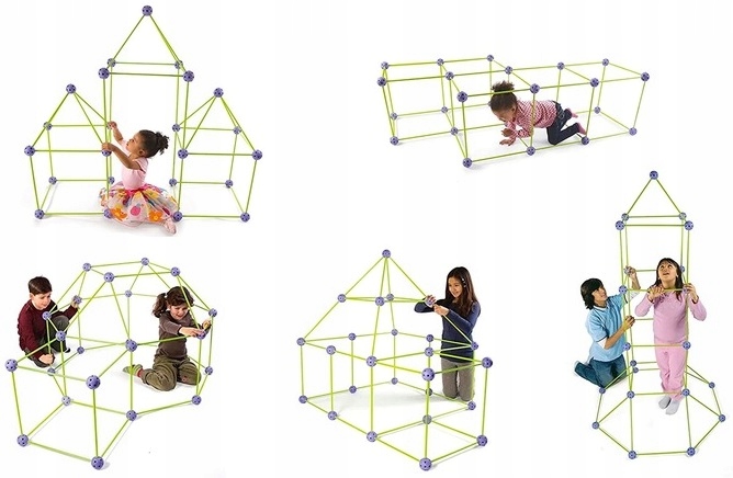 ZESTAW DO BUDOWANIA BAZY SŁOMKI NAMIOT XXL 179el