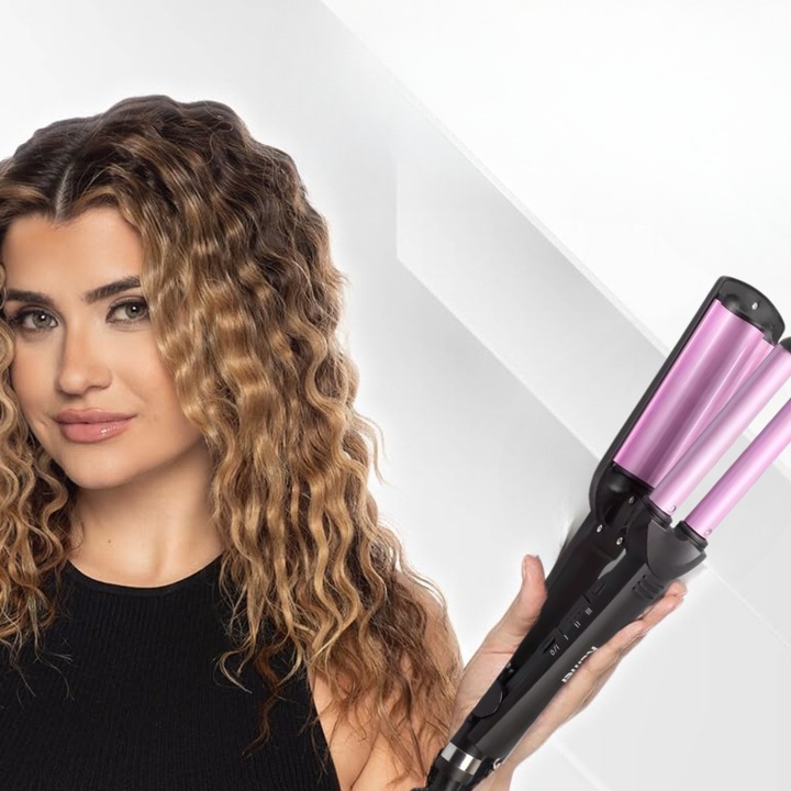 LOKÓWKA DO WŁOSÓW KEMEI FALOWNICA CERAMICZNA KARBOWNICA 55W TPC 200