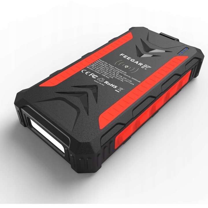 Power bank Solarny Feegar 36000mah 20W 4x USB-C QI