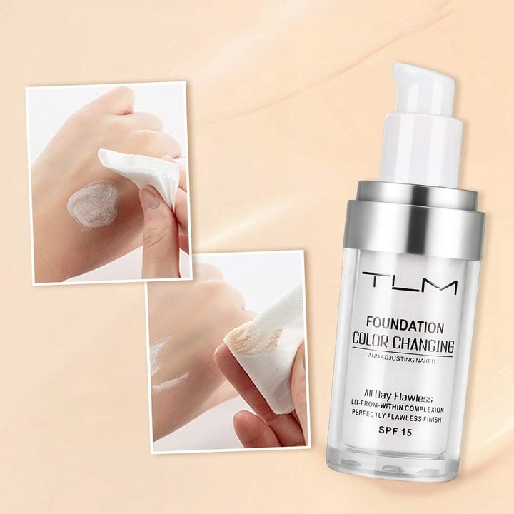 Podkład zmieniający kolor TLM Płynna baza Zmiana makijażu na Twój 30ml