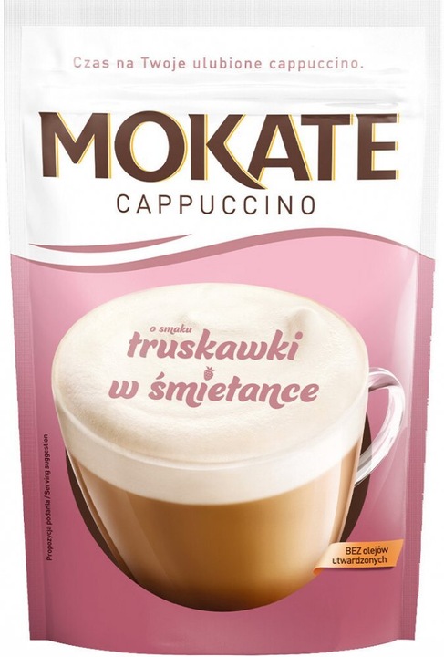 Pyszna Kawa Cappuccino Truskawka w Śmietance 110g Mokate x8