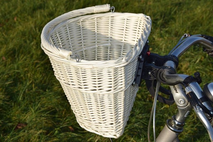 Kosz wiklinowy na rower koszyk ROWEROWY na click wiklina polski 3 kolory