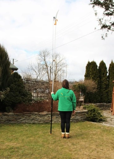 Piła teleskopowa z SEKATOREM do cięcia drzewa i gałęzi 3,75m KT-V1521-375