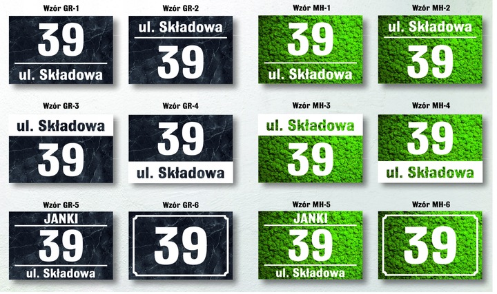 Tabliczka Tablica ADRESOWA ALUMINIOWA Numer domu