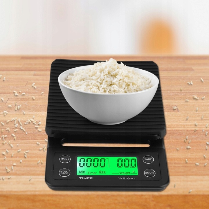 WAGA KUCHENNA ELEKTRONICZNA PRECYZYJNA Z WYŚWIETLACZEM 5000g 1g TIMER
