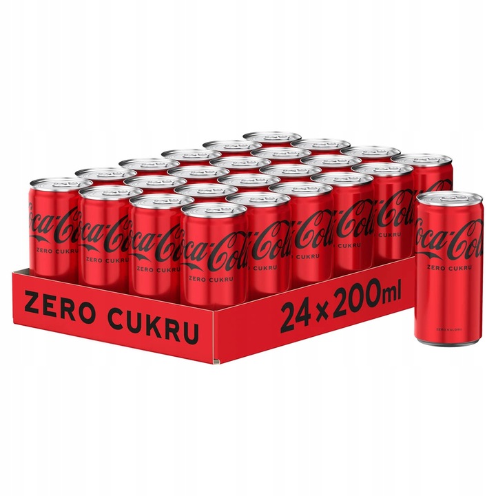 Napój gazowany Coca-Cola Zero cukru puszka 24x 200ml