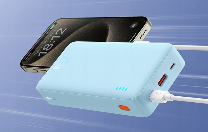 Baseus Powerbank Z Szybkim Ładowaniem 20000mAh 20W USB-C USB-A Z Kablem