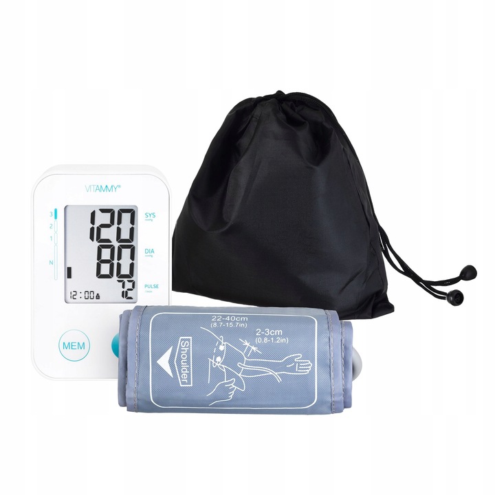 CIŚNIENIOMIERZ NARAMIENNY VITAMMY USB ARYTMIA ETUI RĘKAW 22-40CM CERTYFIKAT