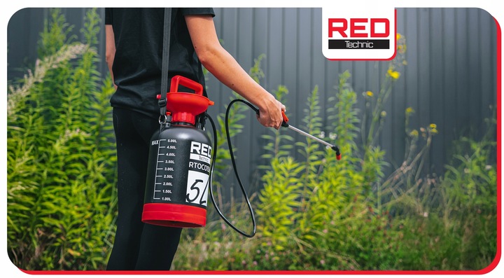 OPRYSKIWACZ CIŚNIENIOWY RĘCZNY 5L NA RAMIĘ OGRODOWY REGULOWANA DYSZA