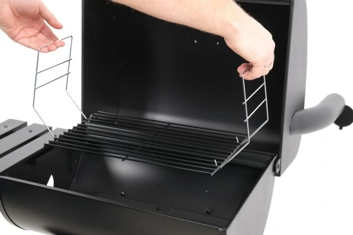 GRILL OGRODOWY WĘGLOWY DUŻY Z POKRYWĄ RUSZT 47 cm