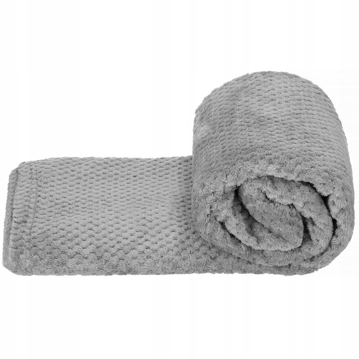 GRUBY KOC CIEPŁY NARZUTA DWUSTRONNA NA ŁÓŻKO KANAPĘ 220x200 cm PLED MIĘKKI