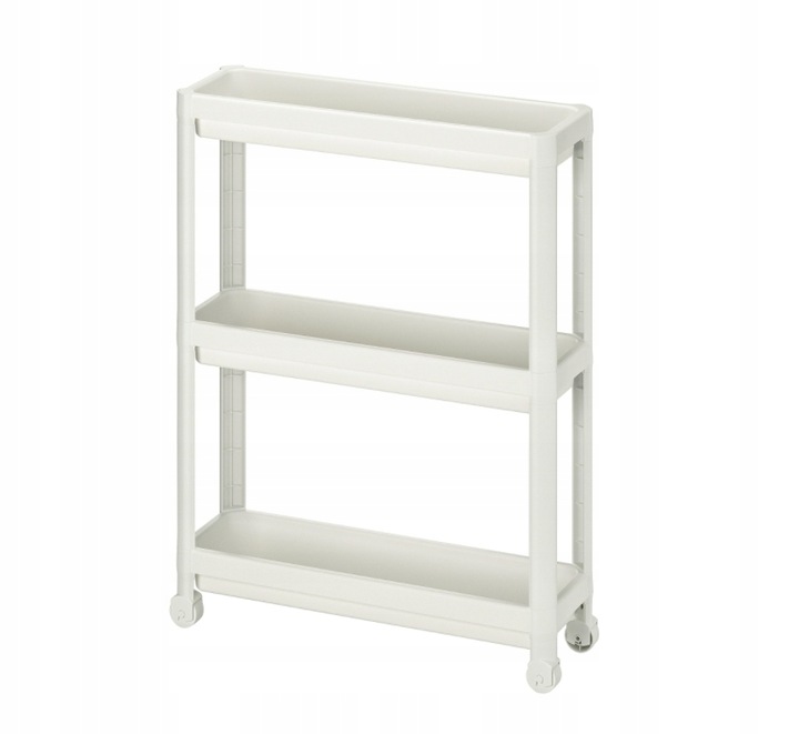 IKEA VESKEN Biały WÓZEK REGAŁ ŁAZIENKOWY półka