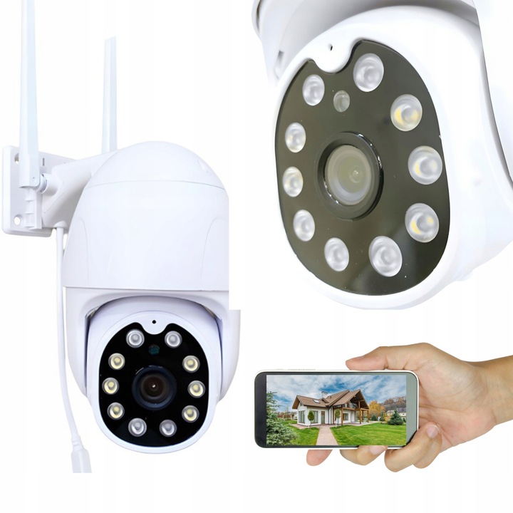 KAMERA ZEWNĘTRZNA OBROTOWA WIFI IP ZOOM MONITORING