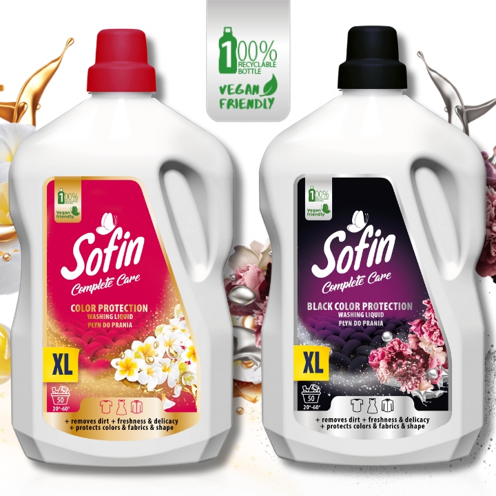 SOFIN Płyn do Prania Color Black Ochrona Kolorów i Tkanin 2 x 2,5l 100 prań