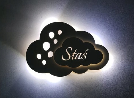 Lampka nocna LED CHMURKA -Gwiazdki z imieniem